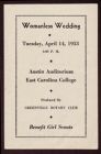 Program for the "Womanless Wedding" play